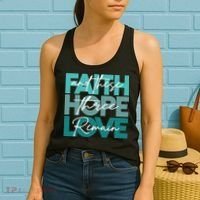 Faith Hope Love And These Three Remain Religious Christian Women's Tank Top thumb 2