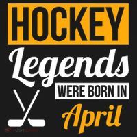 funny Hockey Legends Were Born In April Birthday T-Shirt thumb 7