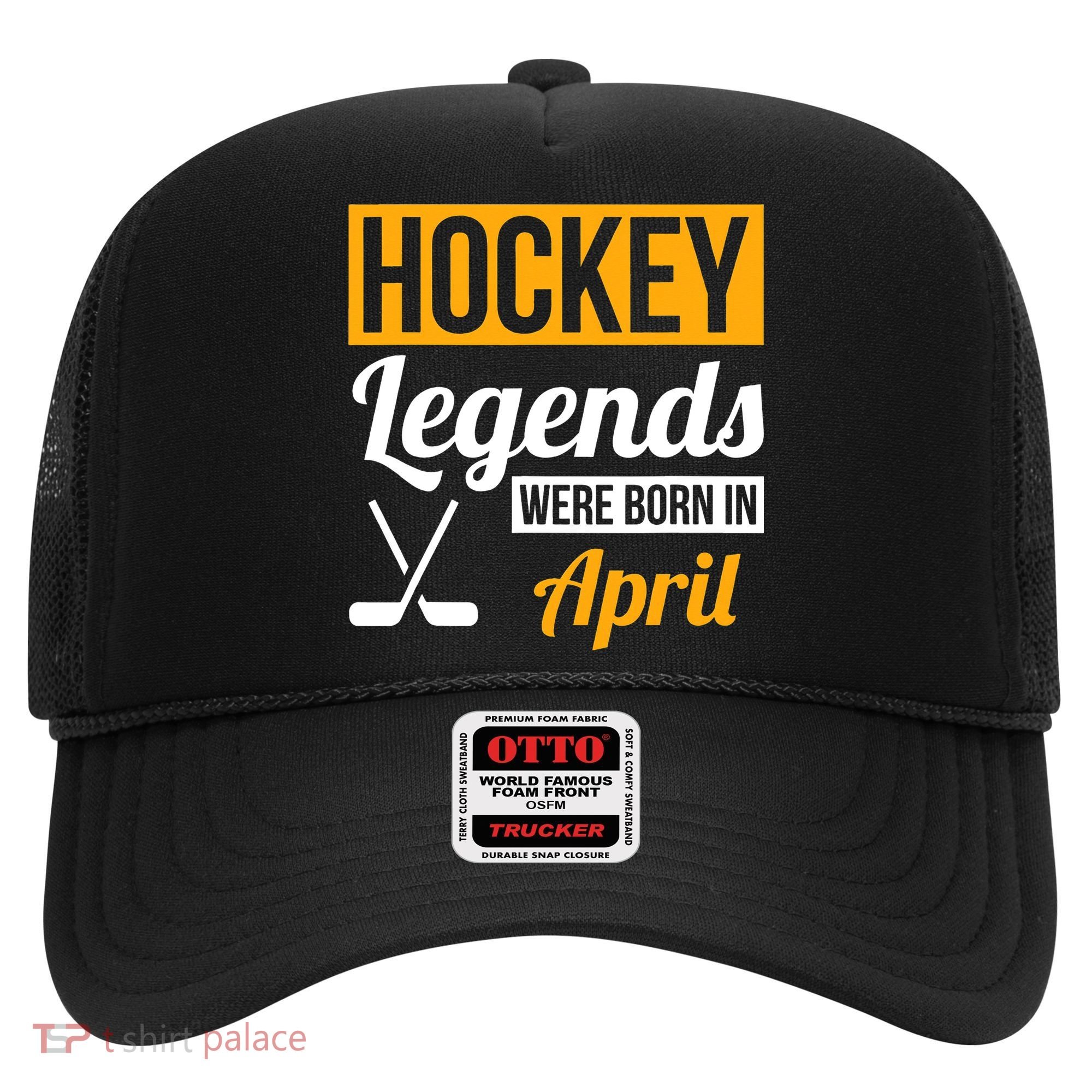 funny Hockey Legends Were Born In April Birthday Hat