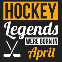 funny Hockey Legends Were Born In April Birthday Hat thumb 2