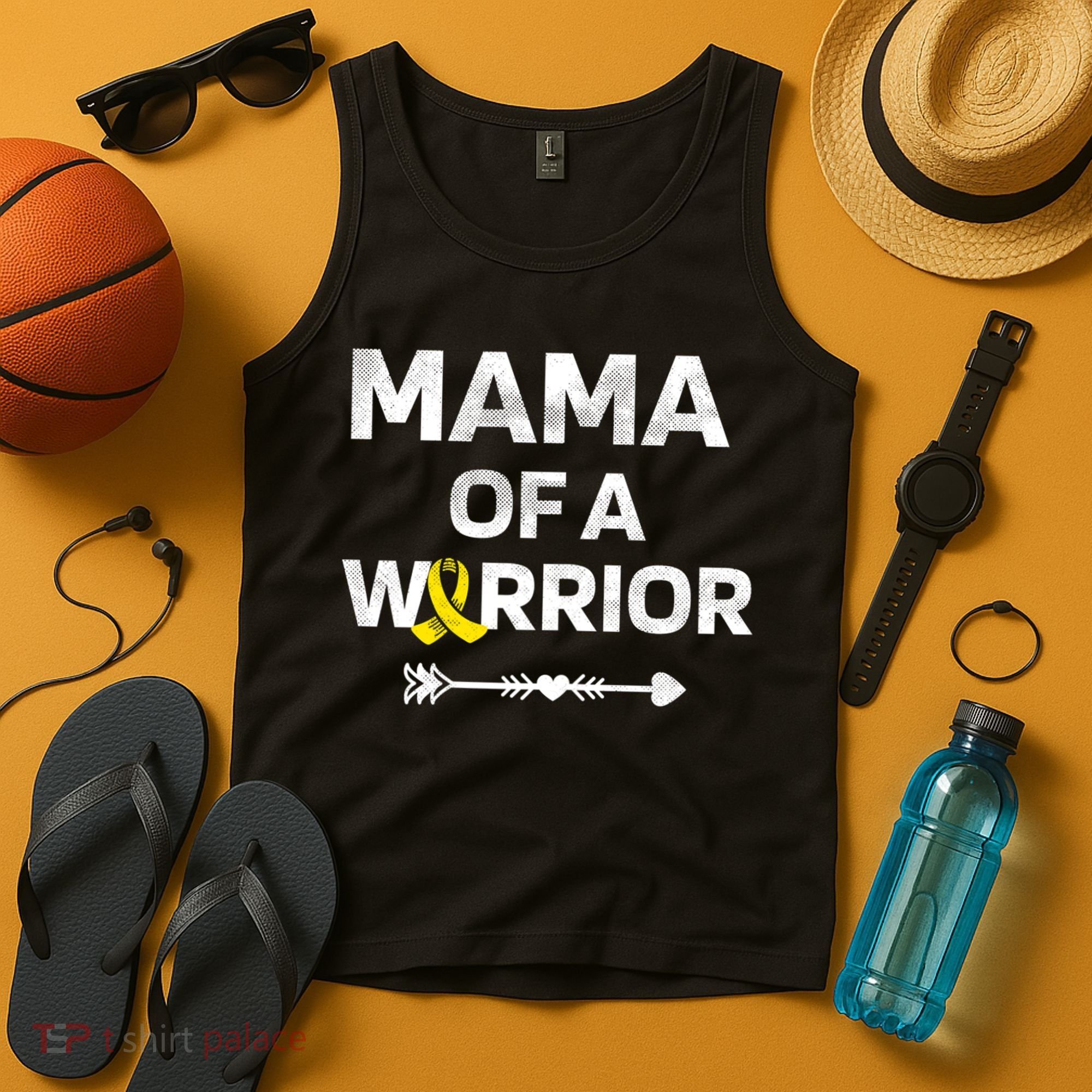 Faith Hope Love Childhood Cancer Awareness Tank Top