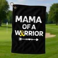 Faith Hope Love Childhood Cancer Awareness Golf Towel thumb 1