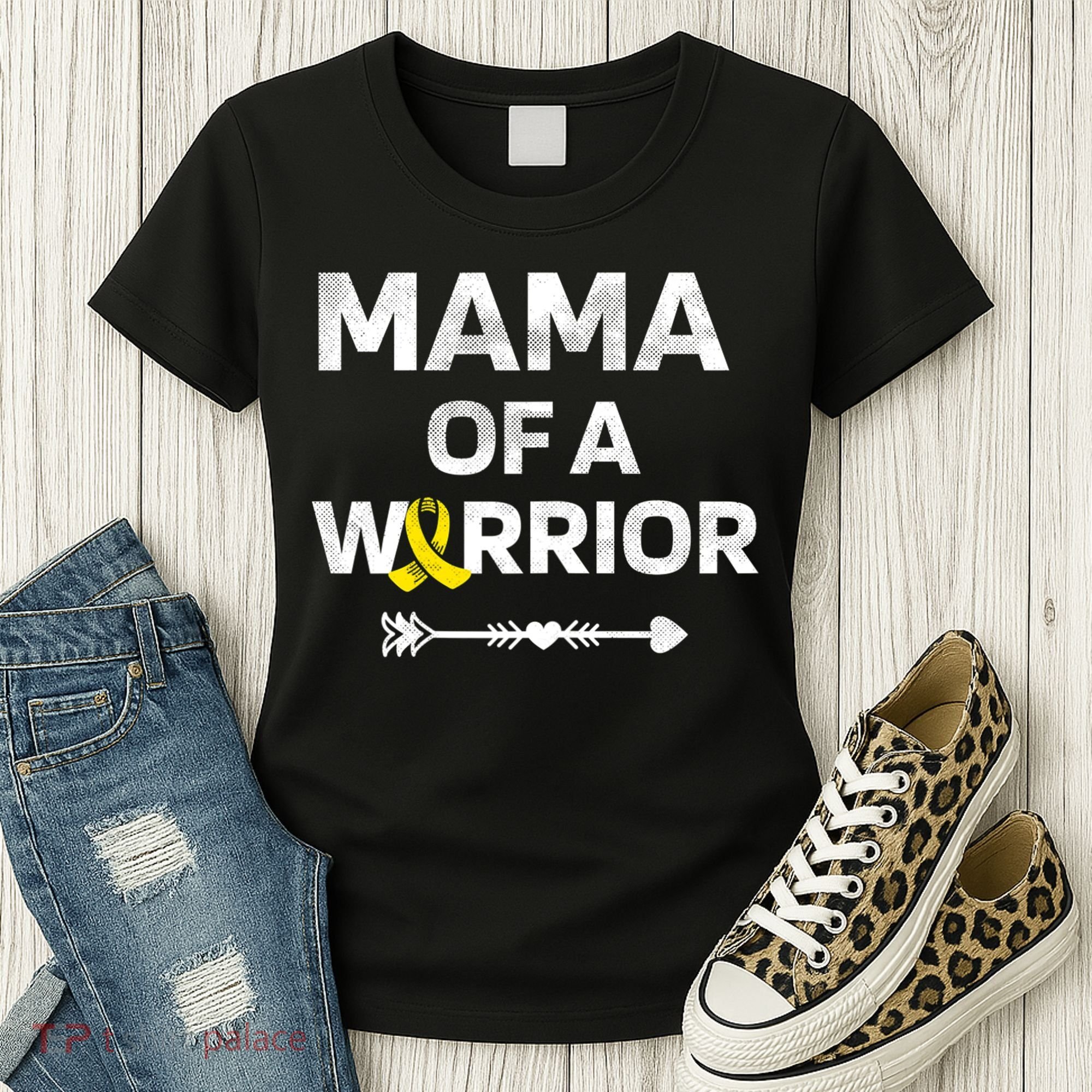 Faith Hope Love Childhood Cancer Awareness Women's T-Shirt