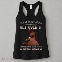 Funny Horse Let Me Pour You A Glass Of Get Over It Christmas Women's Tank Top thumb 3