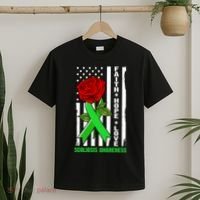 Faith Hope Love Scoliosis Awareness USA Rose Flag T-Shirt thumb 2