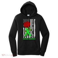 Faith Hope Love Scoliosis Awareness USA Rose Flag Women's Hoodie thumb 0