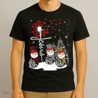 Faith Hope Love Snowman Jesus Dandelion Christian Christmas TShirt T-Shirt thumb 3