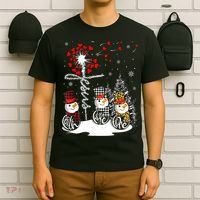Faith Hope Love Snowman Jesus Dandelion Christian Christmas TShirt T-Shirt thumb 6