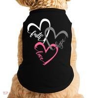 Faith Hope Love Hearts Tee Doggie Tank thumb 0