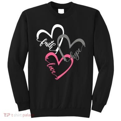 Faith Hope Love Hearts Tee Sweatshirt