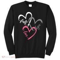 Faith Hope Love Hearts Tee Sweatshirt thumb 0