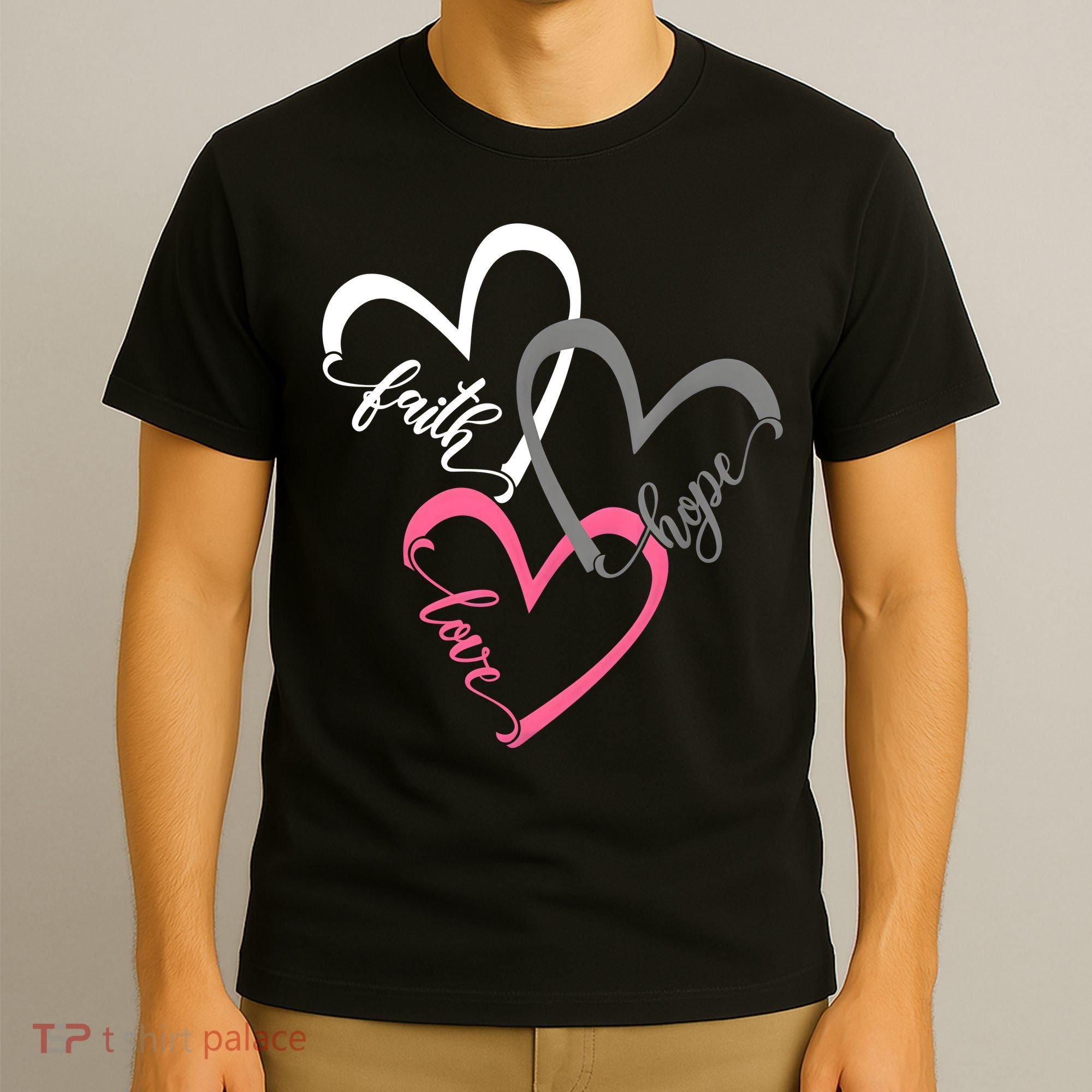 Faith Hope Love Hearts Tee T-Shirt