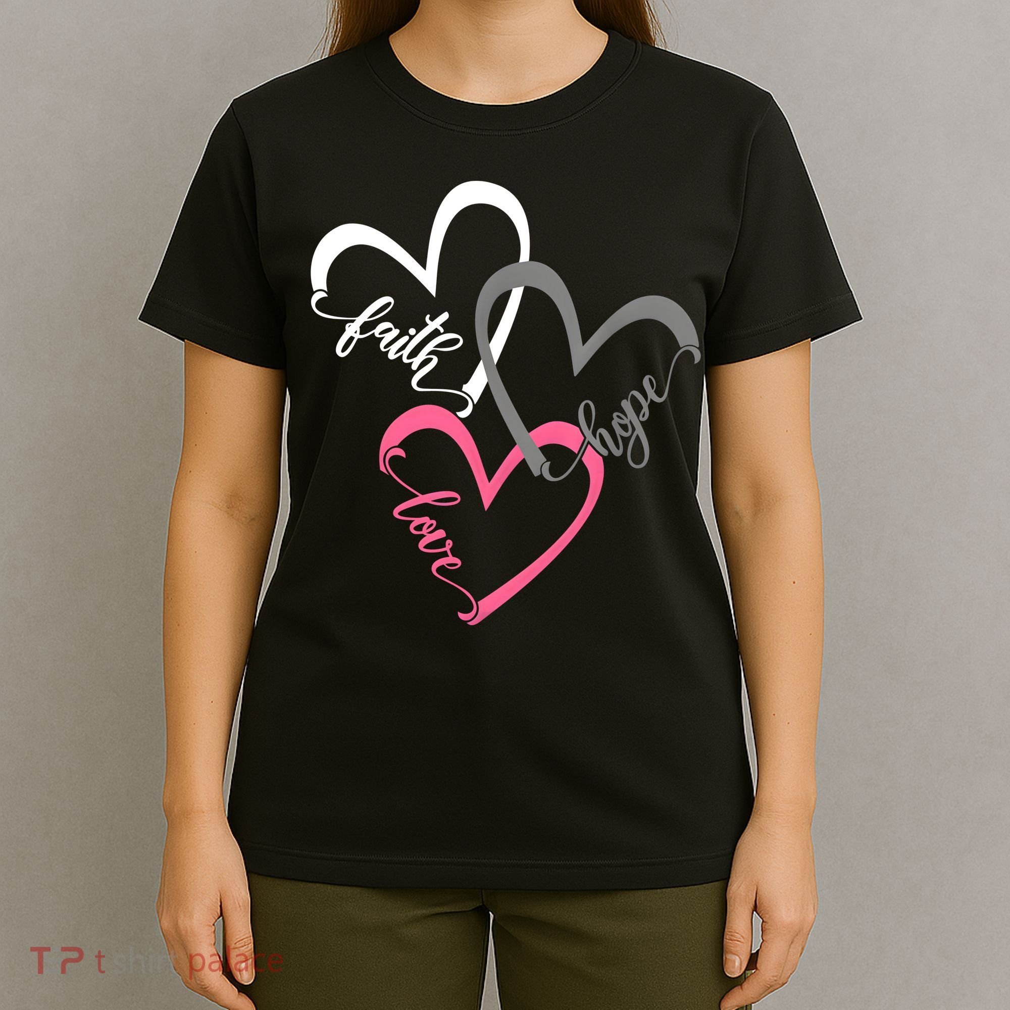 Faith Hope Love Hearts Tee T-Shirt
