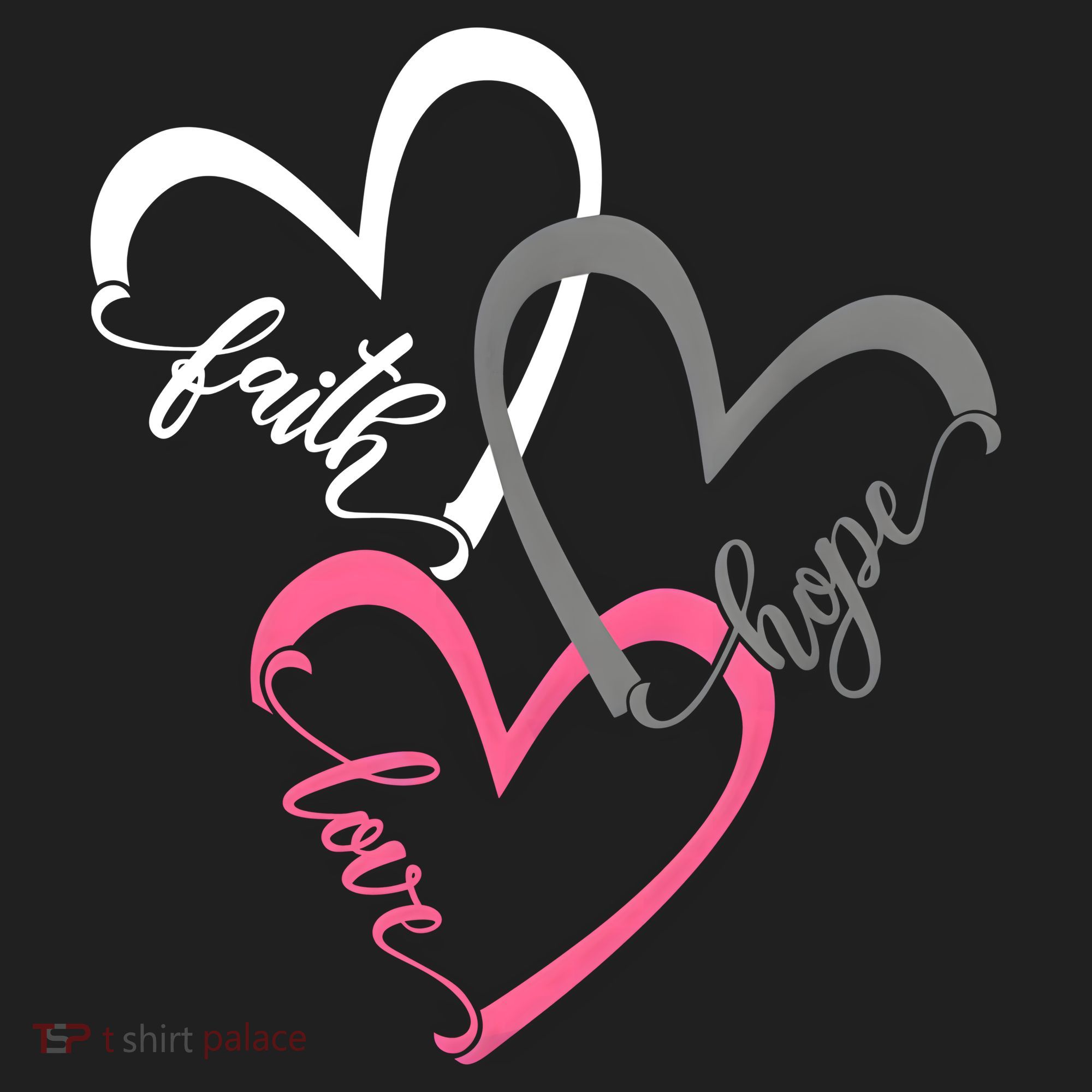 Faith Hope Love Hearts Tee Beanie