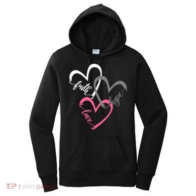 Faith Hope Love Hearts Tee Women's Hoodie