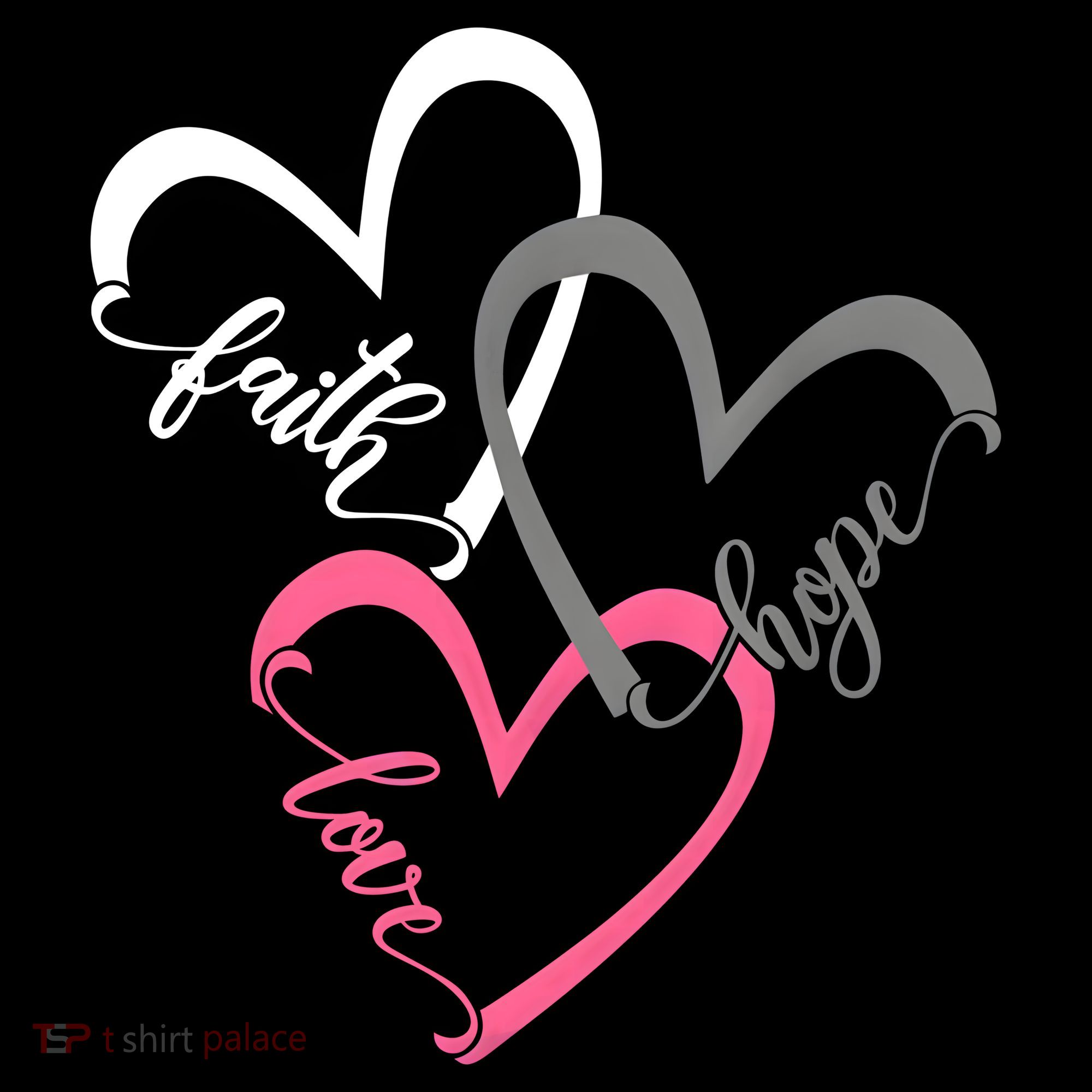 Faith Hope Love Hearts Tee Women's Hoodie
