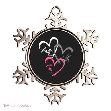 Faith Hope Love Hearts Tee Ornament
