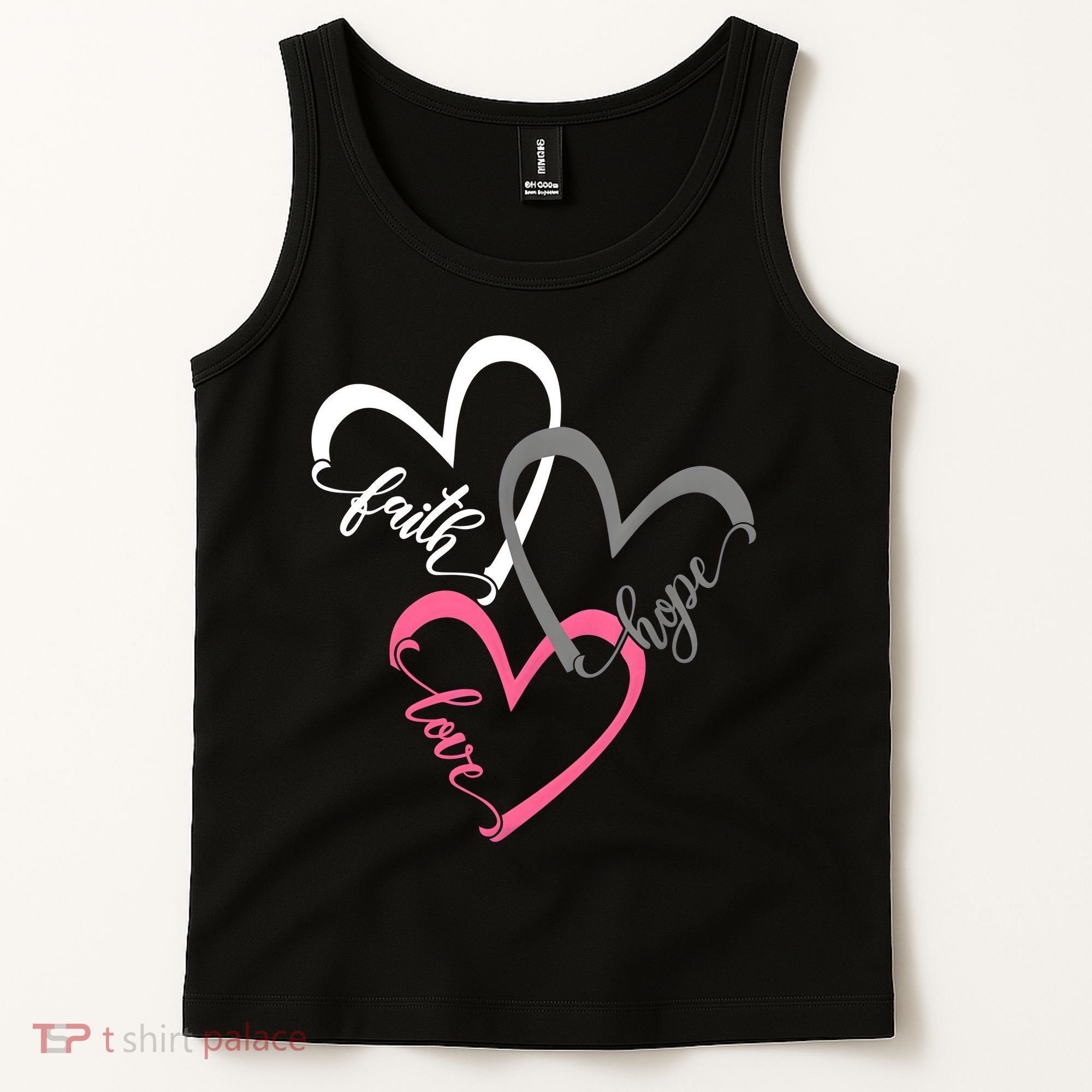 Faith Hope Love Hearts Tee Tank Top
