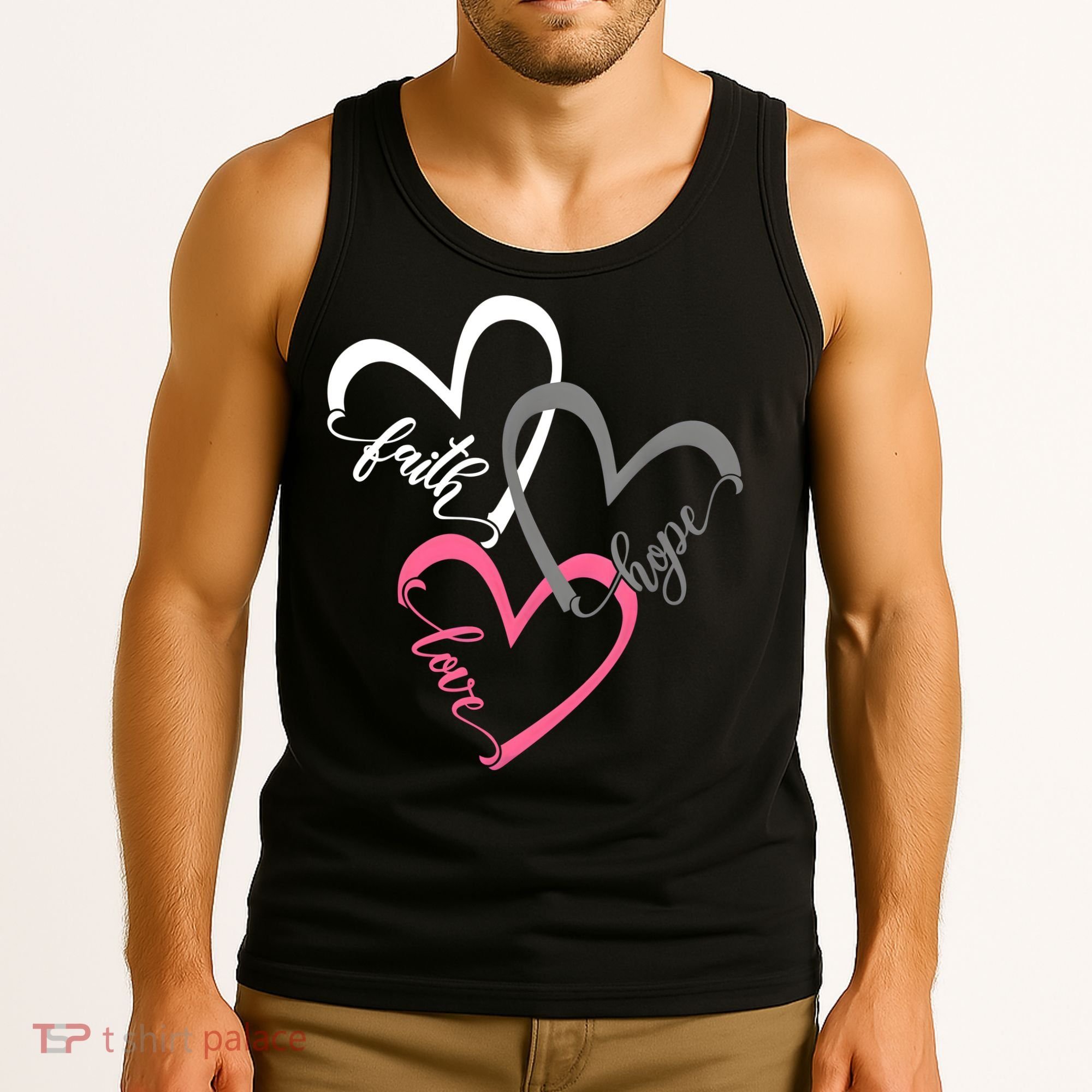 Faith Hope Love Hearts Tee Tank Top