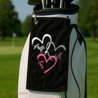 Faith Hope Love Hearts Tee Golf Towel thumb 2