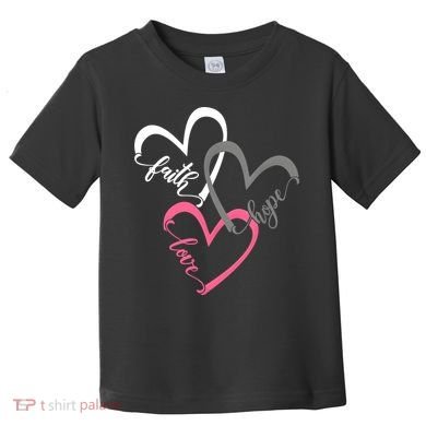 Faith Hope Love Hearts Tee Toddler T-Shirt