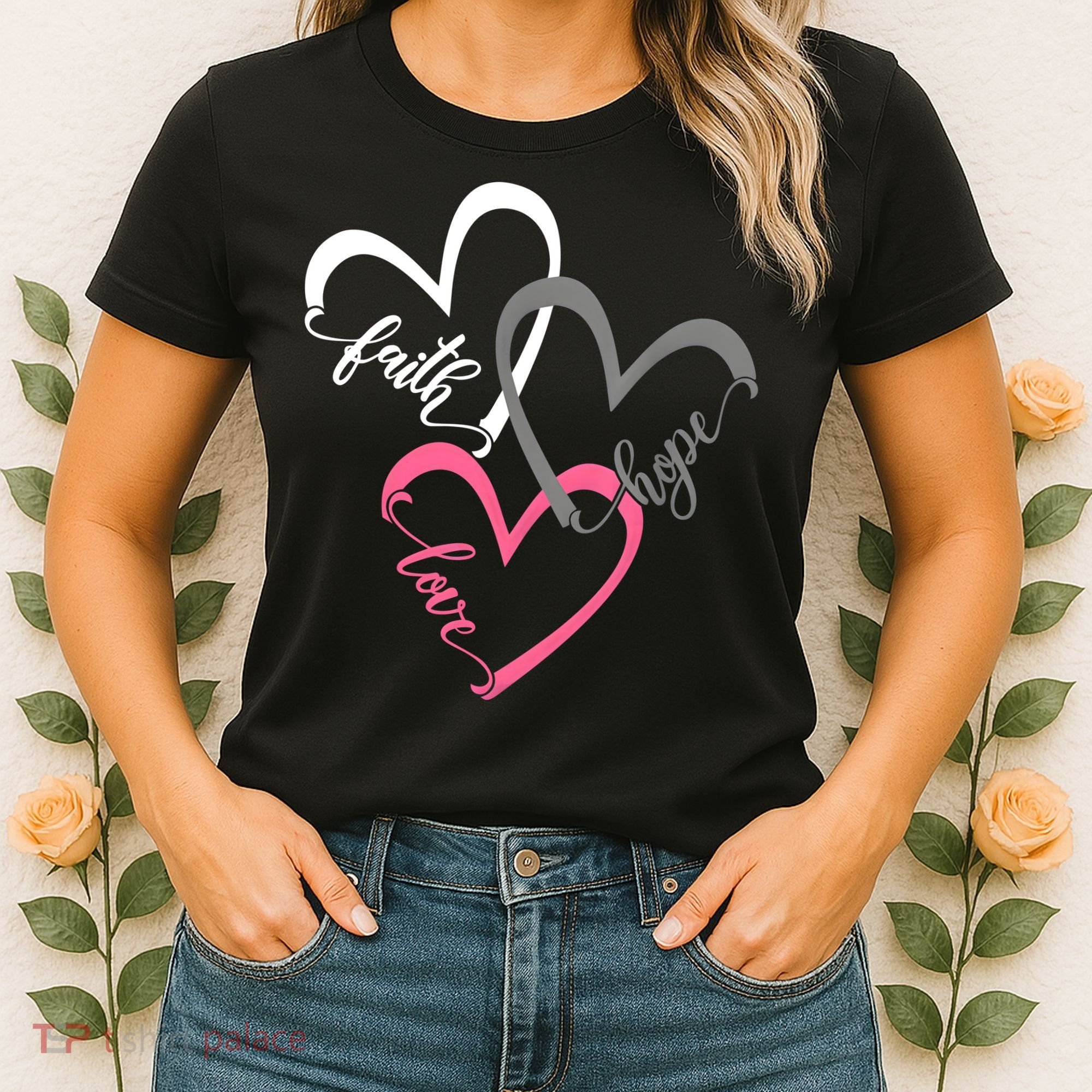Faith Hope Love Hearts Tee Women's T-Shirt