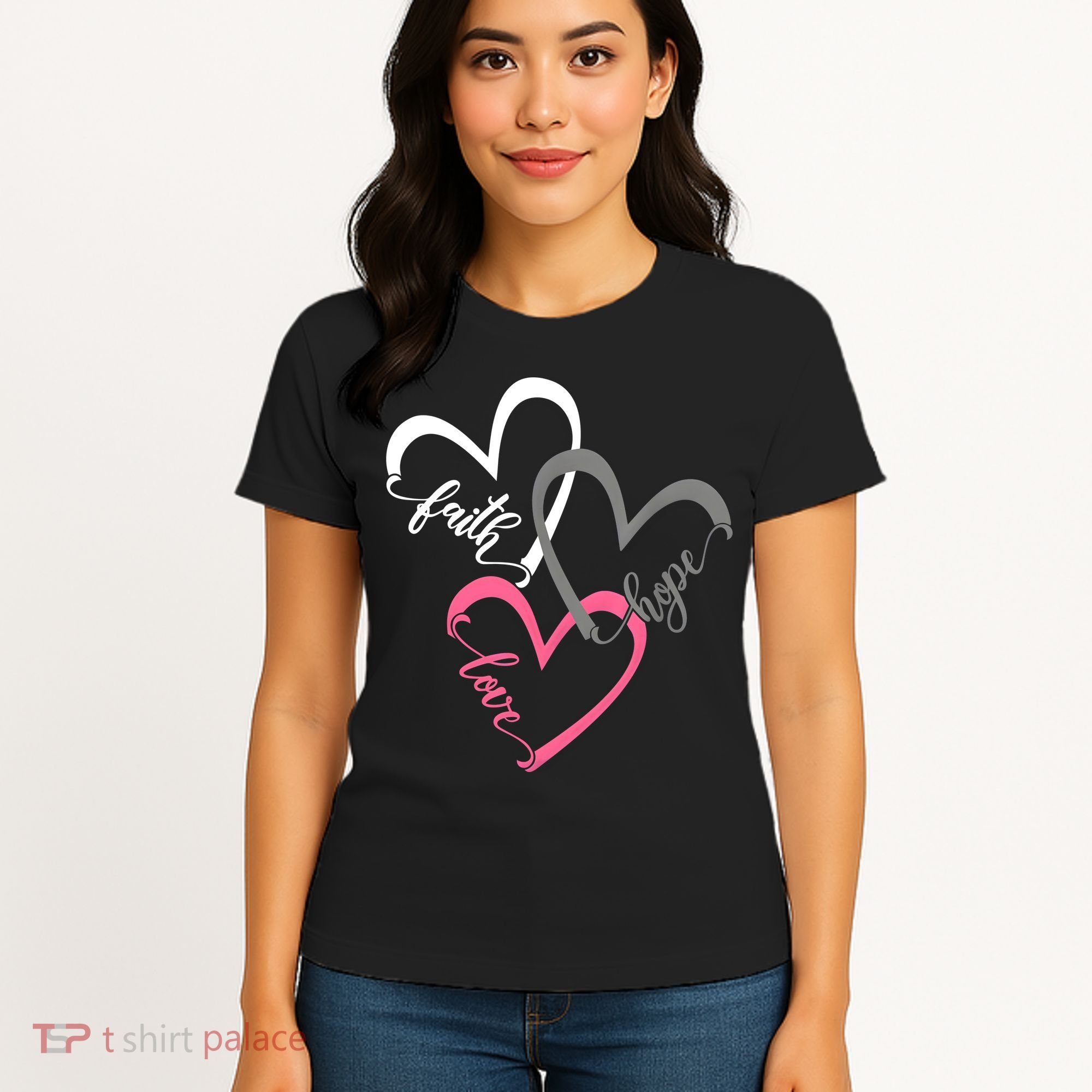 Faith Hope Love Hearts Tee Women's T-Shirt