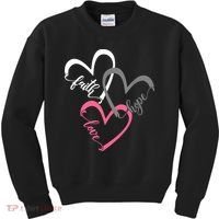 Faith Hope Love Hearts Tee Kids Sweatshirt thumb 0