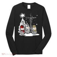 Faith Hope Love Jesus Snowman Plaid Leopard Christmas Gift Long Sleeve Shirt thumb 0