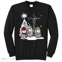 Faith Hope Love Jesus Snowman Plaid Leopard Christmas Gift Sweatshirt thumb 0