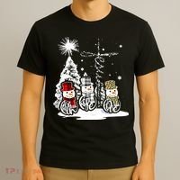 Faith Hope Love Jesus Snowman Plaid Leopard Christmas Gift T-Shirt thumb 3