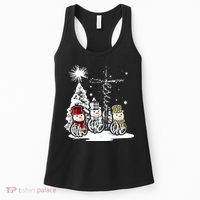 Faith Hope Love Jesus Snowman Plaid Leopard Christmas Gift Women's Tank Top thumb 0