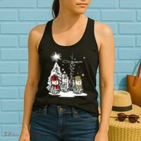 Faith Hope Love Jesus Snowman Plaid Leopard Christmas Gift Women's Tank Top thumb 2