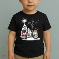 Faith Hope Love Jesus Snowman Plaid Leopard Christmas Gift Toddler T-Shirt thumb 2