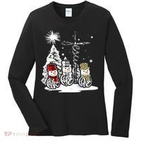 Faith Hope Love Jesus Snowman Plaid Leopard Christmas Gift Women's Long Sleeve Shirt thumb 0