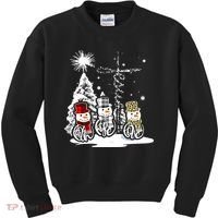 Faith Hope Love Jesus Snowman Plaid Leopard Christmas Gift Kids Sweatshirt thumb 0