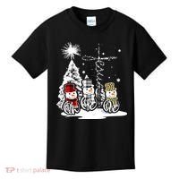 Faith Hope Love Jesus Snowman Plaid Leopard Christmas Gift Kids T-Shirt thumb 0