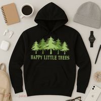 Funny Happy Little Trees Gifts Bob Style Camping Hoodie thumb 3