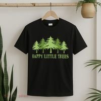 Funny Happy Little Trees Gifts Bob Style Camping T-Shirt thumb 2