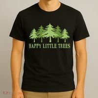 Funny Happy Little Trees Gifts Bob Style Camping T-Shirt thumb 3