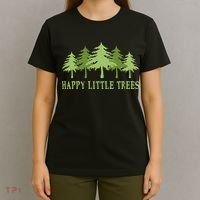 Funny Happy Little Trees Gifts Bob Style Camping T-Shirt thumb 4