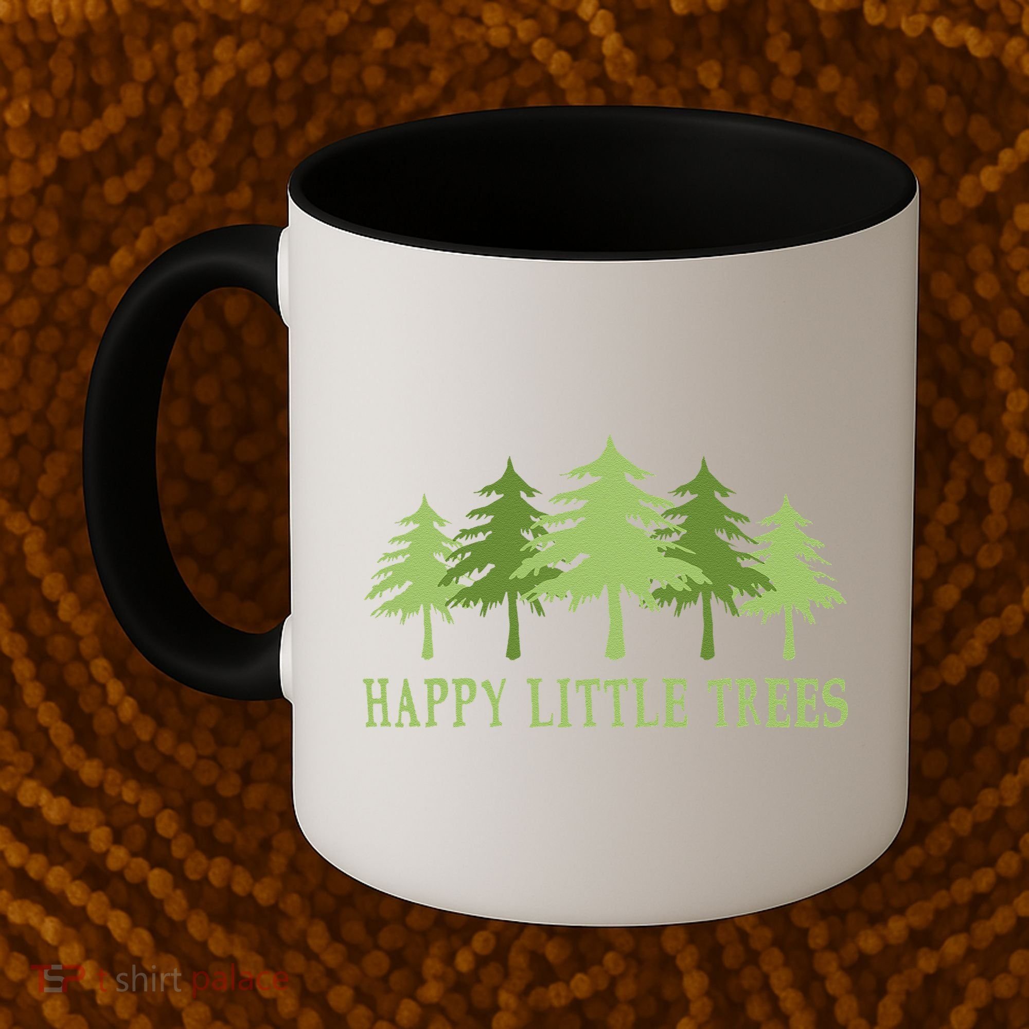 Funny Happy Little Trees Gifts Bob Style Camping Coffee Mug