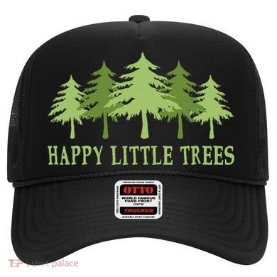 Funny Happy Little Trees Gifts Bob Style Camping Hat