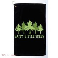 Funny Happy Little Trees Gifts Bob Style Camping Golf Towel thumb 0