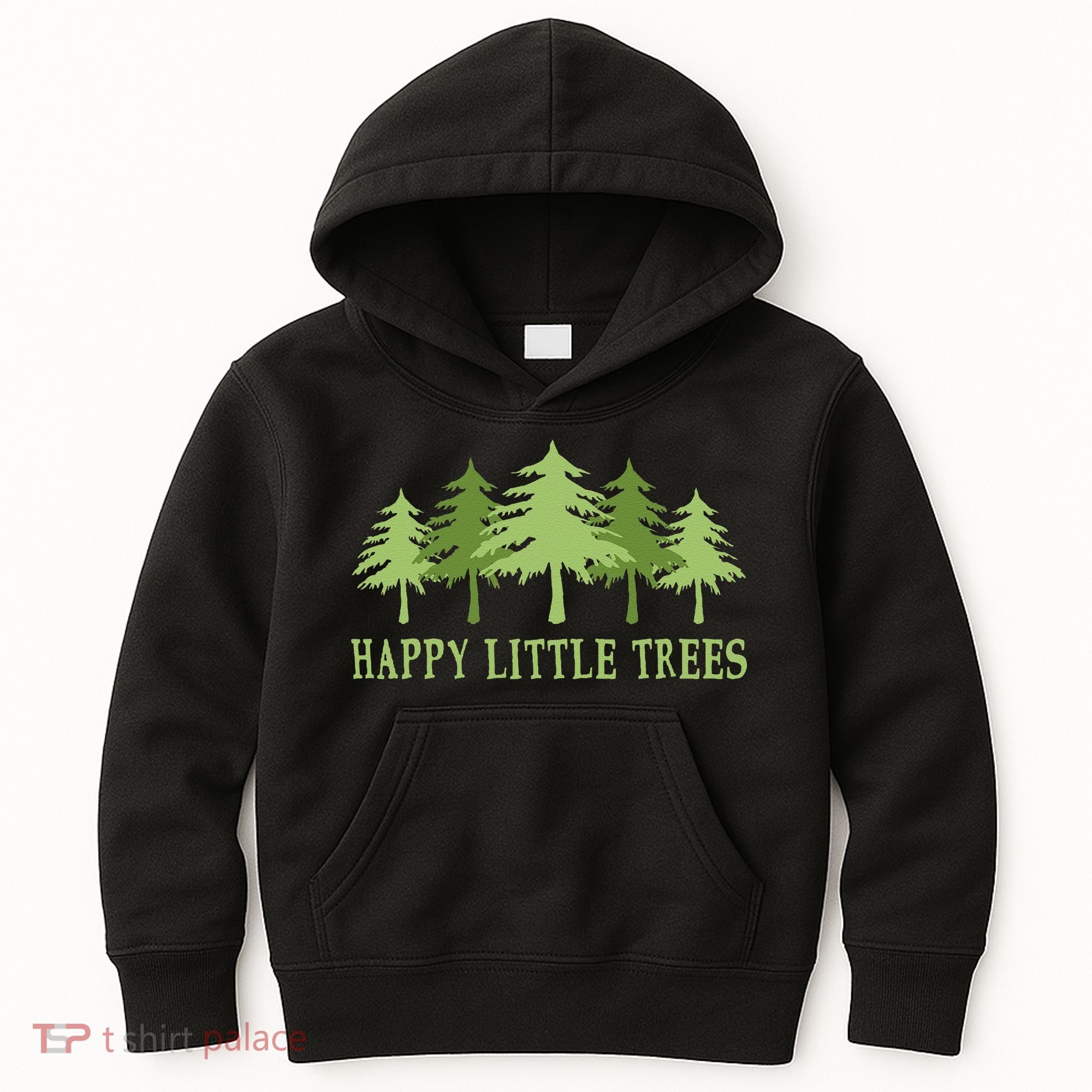 Funny Happy Little Trees Gifts Bob Style Camping Kids Hoodie