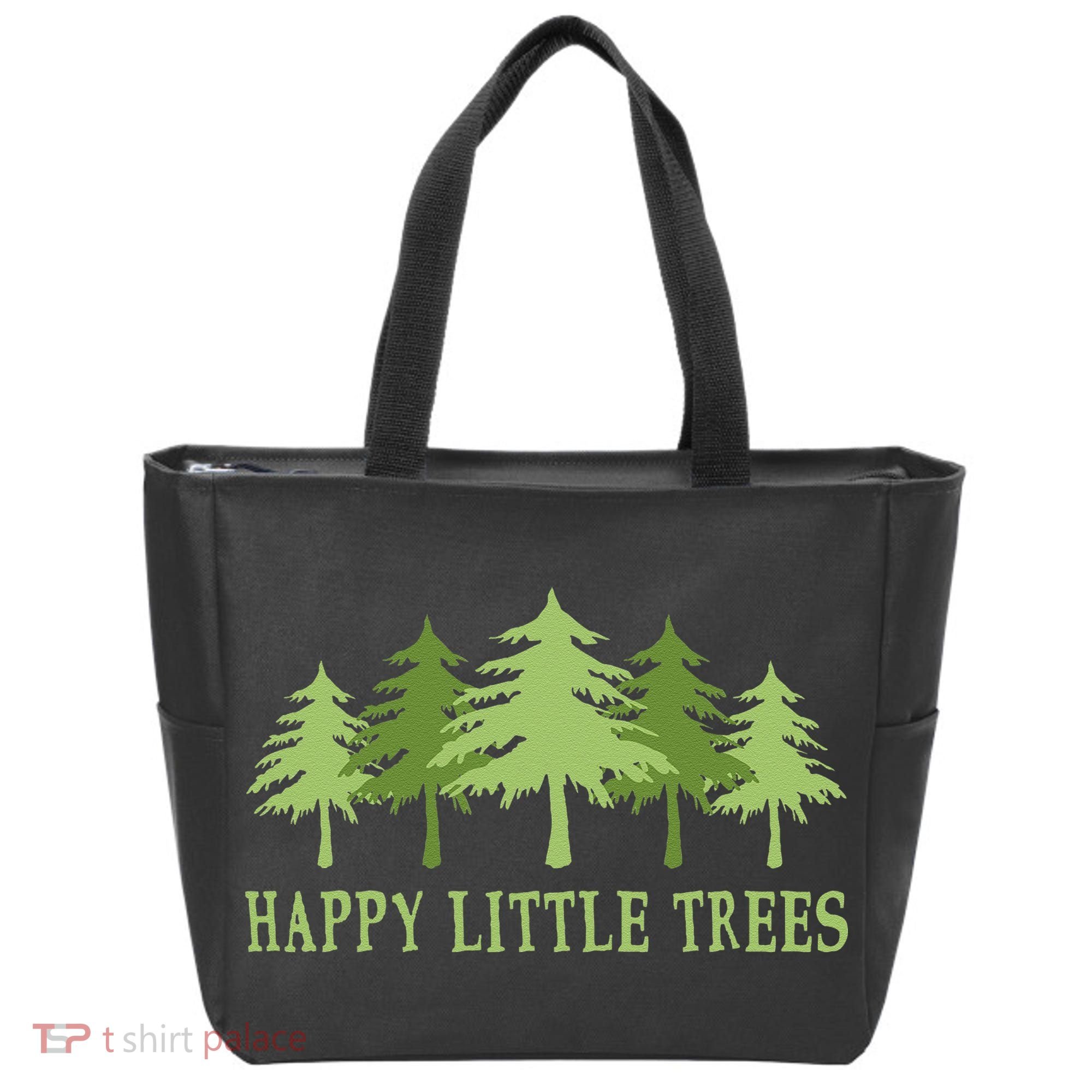 Funny Happy Little Trees Gifts Bob Style Camping Tote Bag