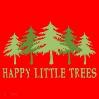 Funny Happy Little Trees Gifts Bob Style Camping Santa Hat thumb 1