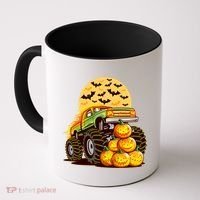 Funny Halloween Monster Truck Coffee Mug thumb 0