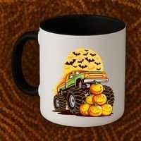 Funny Halloween Monster Truck Coffee Mug thumb 2