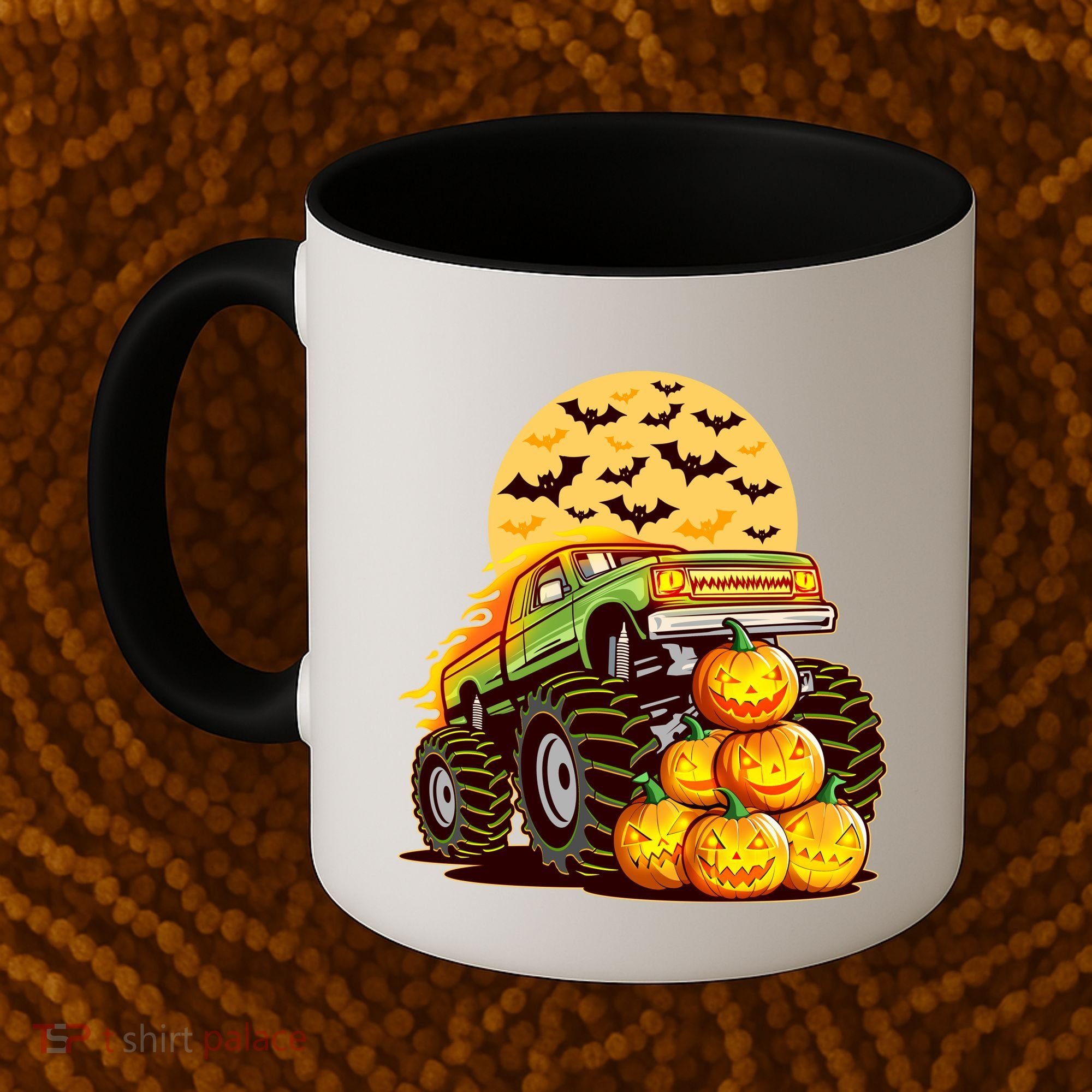 Funny Halloween Monster Truck Coffee Mug